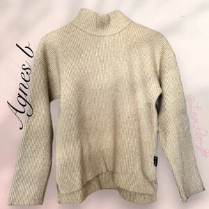 Agnes B. Homme Paris Ribbed Wool Blend Sweater